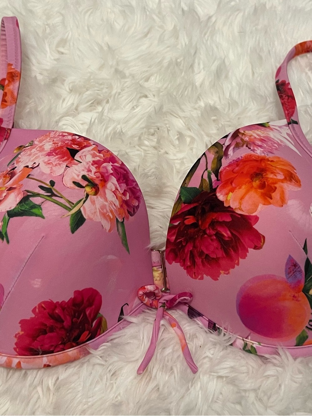 NWT Victoria's Secret Pink Floral Underwire Bikini Top